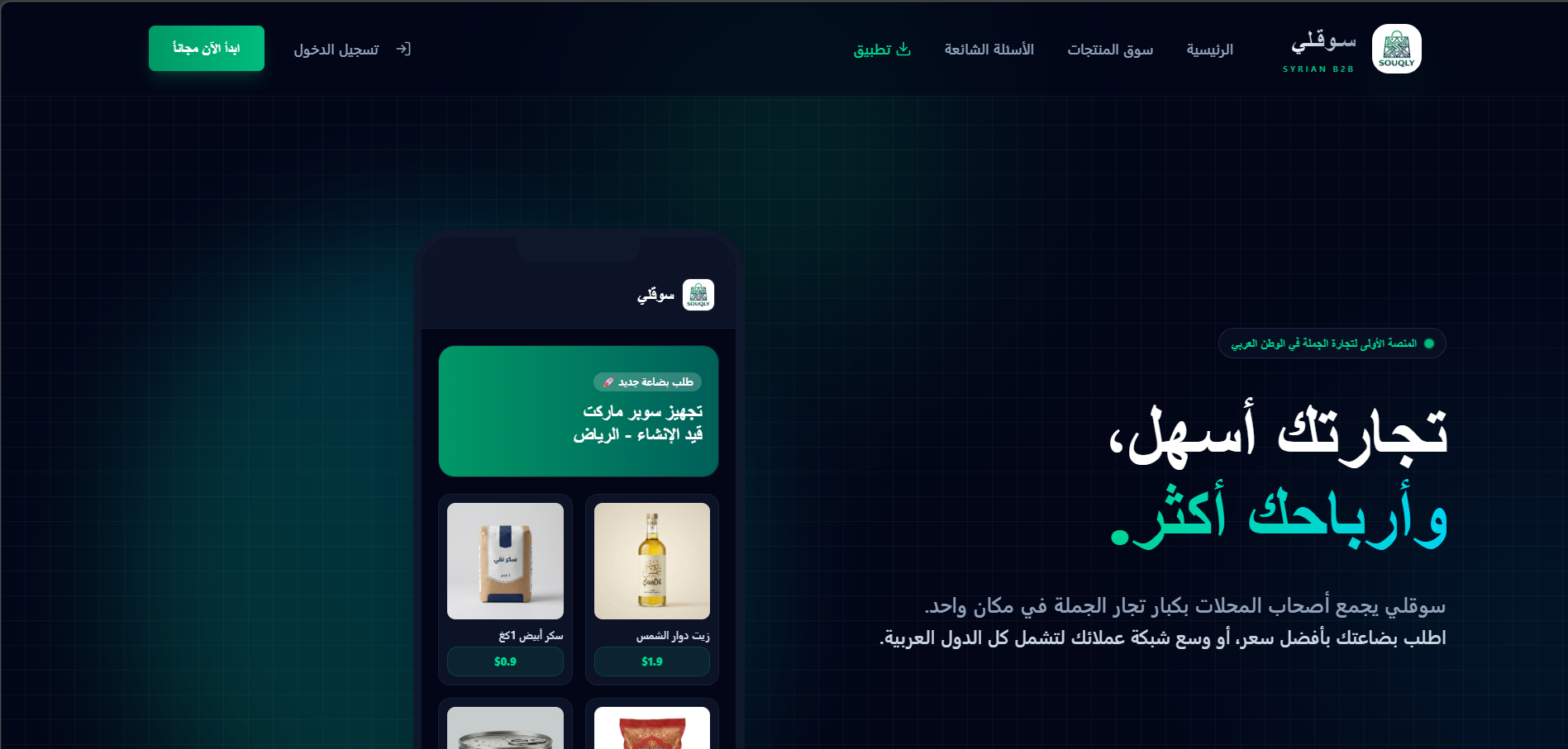 مشروع منصة سوقلي - Souqly - من أعمال موثق